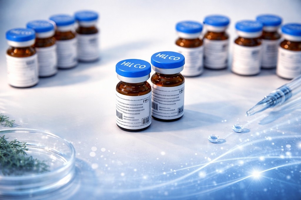 NCSS reference material vials with blue caps